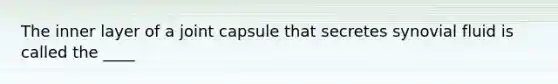 The inner layer of a joint capsule that secretes synovial fluid is called the ____