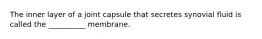 The inner layer of a joint capsule that secretes synovial fluid is called the __________ membrane.