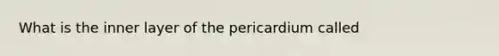 What is the inner layer of the pericardium called