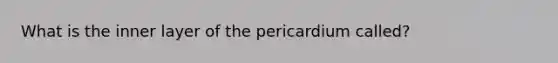 What is the inner layer of the pericardium called?