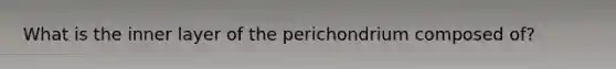 What is the inner layer of the perichondrium composed of?