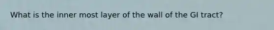 What is the inner most layer of the wall of the GI tract?