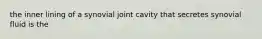 the inner lining of a synovial joint cavity that secretes synovial fluid is the