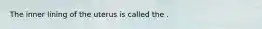 The inner lining of the uterus is called the .