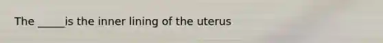 The _____is the inner lining of the uterus