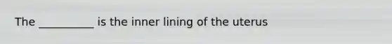 The __________ is the inner lining of the uterus