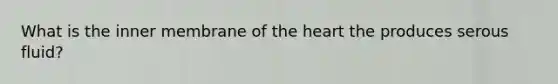 What is the inner membrane of the heart the produces serous fluid?