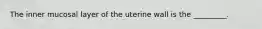 The inner mucosal layer of the uterine wall is the _________.