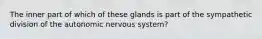 The inner part of which of these glands is part of the sympathetic division of the autonomic nervous system?