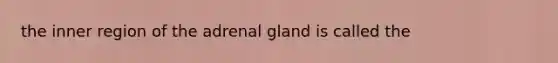 the inner region of the adrenal gland is called the