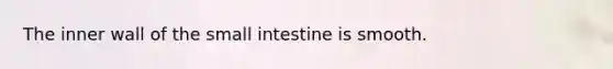 The inner wall of the small intestine is smooth.