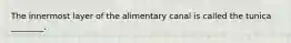 The innermost layer of the alimentary canal is called the tunica ________.