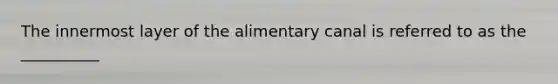 The innermost layer of the alimentary canal is referred to as the __________