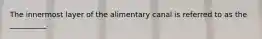 The innermost layer of the alimentary canal is referred to as the __________.