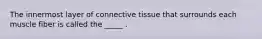 The innermost layer of connective tissue that surrounds each muscle fiber is called the _____ .