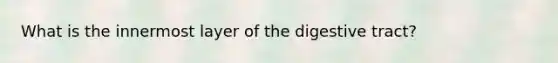 What is the innermost layer of the digestive tract?