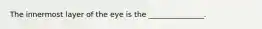 The innermost layer of the eye is the _______________.