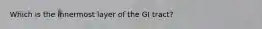 Which is the innermost layer of the GI tract?