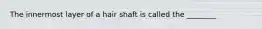 The innermost layer of a hair shaft is called the ________