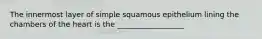 The innermost layer of simple squamous epithelium lining the chambers of the heart is the __________________