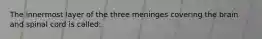 The innermost layer of the three meninges covering the brain and spinal cord is called: