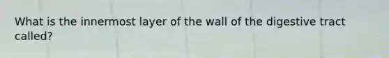 What is the innermost layer of the wall of the digestive tract called?