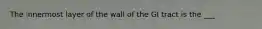 The innermost layer of the wall of the GI tract is the ___