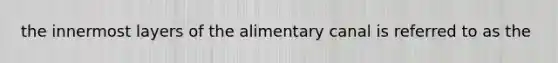 the innermost layers of the alimentary canal is referred to as the