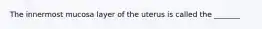 The innermost mucosa layer of the uterus is called the _______