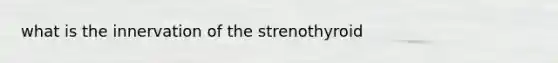 what is the innervation of the strenothyroid