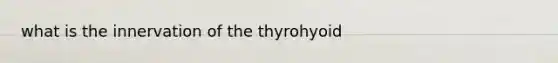 what is the innervation of the thyrohyoid