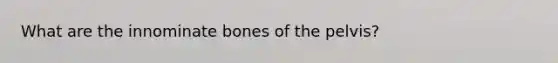 What are the innominate bones of the pelvis?