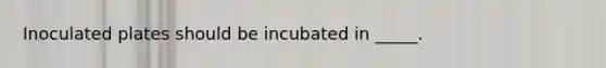 Inoculated plates should be incubated in _____.