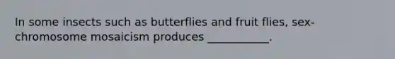 In some insects such as butterflies and fruit flies, sex-chromosome mosaicism produces ___________.