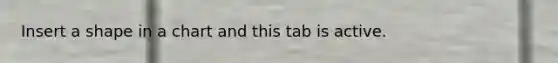 Insert a shape in a chart and this tab is active.