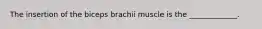 The insertion of the biceps brachii muscle is the _____________.