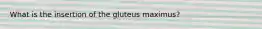 What is the insertion of the gluteus maximus?