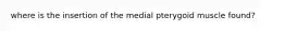 where is the insertion of the medial pterygoid muscle found?