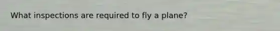 What inspections are required to fly a plane?