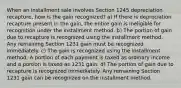 When an installment sale involves Section 1245 depreciation recapture, how is the gain recognized? a) If there is depreciation recapture present in the gain, the entire gain is ineligible for recognition under the installment method. b) The portion of gain due to recapture is recognized using the installment method. Any remaining Section 1231 gain must be recognized immediately. c) The gain is recognized using the installment method. A portion of each payment is taxed as ordinary income and a portion is taxed as 1231 gain. d) The portion of gain due to recapture is recognized immediately. Any remaining Section 1231 gain can be recognized on the installment method.