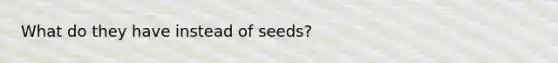 What do they have instead of seeds?