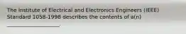 The Institute of Electrical and Electronics Engineers (IEEE) Standard 1058-1998 describes the contents of a(n) ____________________.