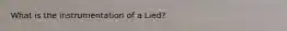 What is the instrumentation of a Lied?