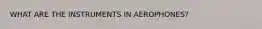 WHAT ARE THE INSTRUMENTS IN AEROPHONES?