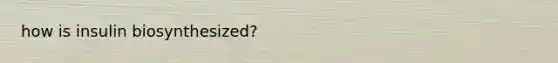 how is insulin biosynthesized?
