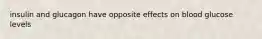 insulin and glucagon have opposite effects on blood glucose levels