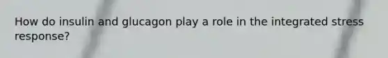 How do insulin and glucagon play a role in the integrated stress response?