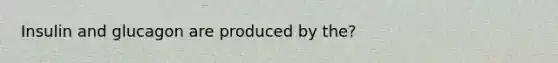 Insulin and glucagon are produced by the?