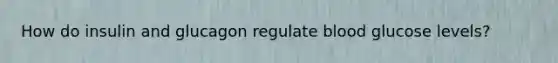 How do insulin and glucagon regulate blood glucose levels?