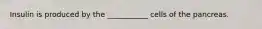 Insulin is produced by the ___________ cells of the pancreas.